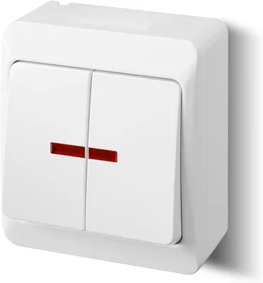 Produktbild von Doppelte Wandsteckdose IP44, wasserdicht, 65x75x48 mm, für den Außenbereich