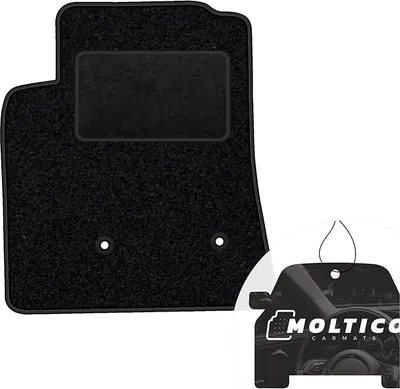 Produktbild von moto-MOLTICO Fahrer Fußmatte Auto Velours Fahrerseite Autoteppiche Schwarz Fahrermatte 1-teilig passend für Mitsubishi Pajero 2001-2007