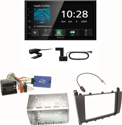 Produktbild von Kenwood DMX5020DABS CarPlay Einbauset für Mercedes C-Klasse W203 CLC CL203 S203