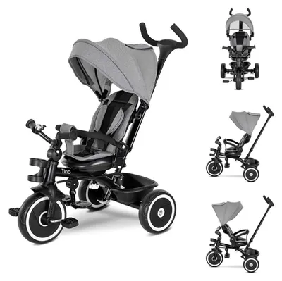 Produktbild von Lorelli Tino 360 Dreirad 5-in-1 – 360° drehbarer Sitz, Schiebestange, Sonnendach, Free-Wheel, PolyurethanRäder, ab 9 Monaten bis 25 kg