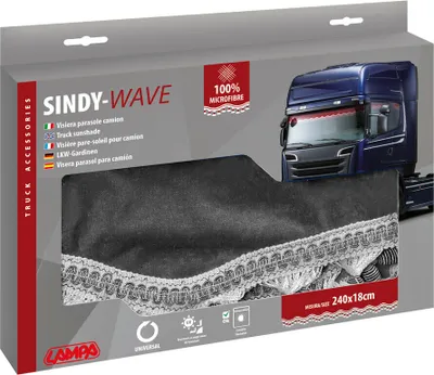 Image de Sindy, bande pare-soleil en microfibre pour camion - Gris