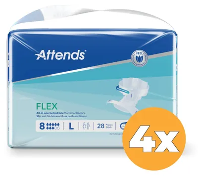 Productafbeelding van 4x Attends Flex 8 Maat L 85-125 Cm (28 stuks)