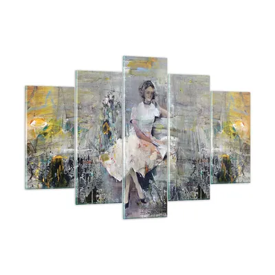 Produktbild von Bilder auf glas - 5 Teile - Zeitgenössisch Malerei Frau - 150x100cm - Glasbilder - Wandbilder - Bilder - Wanddekoration aus Glas - Glas Bilder - Wandbild auf Glas - GEA150x100-4596