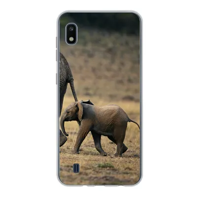 Produktbild von MuchoWow® Handyhülle Schutzhülle Hülle für Samsung Galaxy A10 Elefant - Tiere - Savanne - Natur Silikon Softcase Handy Hülle - Schutzhülle