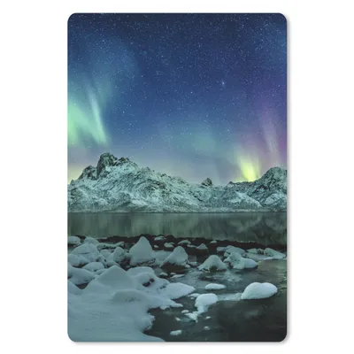 Produktbild von MuchoWow® Mauspad Mousepad Meer - Eis - Nordlicht - Winter - Natur 18x27 cm - Mousepads - Maus Mat - Pad - Mausunterlage