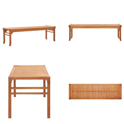 Image de vidaXL Banc de jardin 3 places 150 cm en bois massif d'eucalyptus - Banc - Bancs - Banc 3 places - Bancs 3 places