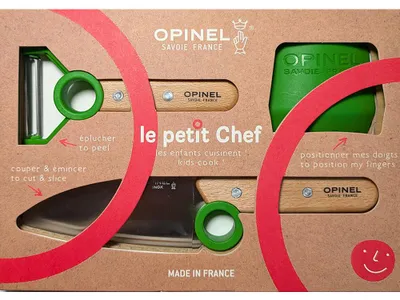 Produktbild von Opinel LE PETIT CHEF Kinder Küchen-Set 3 teilig - Grün