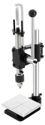 Produktbild von Manuelle Lederpresse - Stanzmaschine - Max. Druck 160 kg - Höhenverstellung 0–16 cm - Bohrfutter 0,15–1,3 cm - Gusseisen - Schwarz