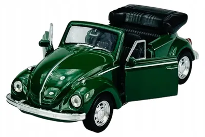 Produktbild von Welly VW Käfer Cabrio Grün Metallmodell 1:34