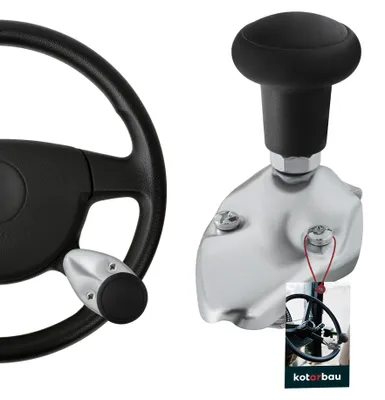 Productafbeelding van Aluminium stuurknop voor tractor - Universele stuurhulp