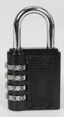 Produktbild von Zahlenvorhängeschloss aus Metall, 4-stellige Zahlenkombination, einstellbar, Koffer, Spind, Rucksack, 8 x 4 x 1,8 cm