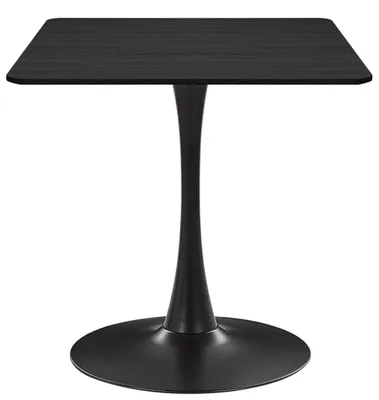 Obrázek produktu pro Čtvercový jídelní stůl TORI SLIM 70x70 cm | Jemný kuchyňský stůl Černé dřevo a kouř | Moderní konferenční stolek Industrial Loft Dark Scandi