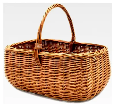 Produktbild von MyBer® Weidenkorb Einkaufskorb Picknickkorb 33/23/13cm Stabiler Tragekorb aus Weide