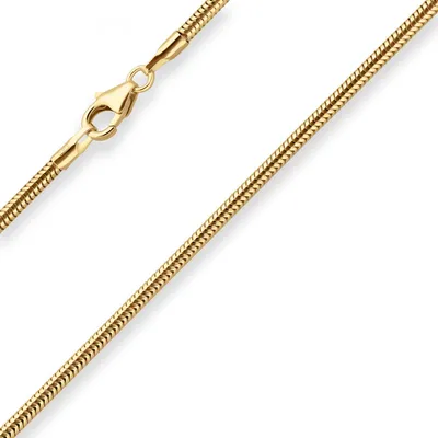 Produktbild von 1,9mm Schlangenkette Goldkette Collier Halskette aus 333 Gold Gelbgold 50cm