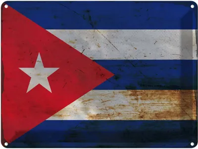 Produktbild von vianmo Blechschild 30x40 cm Kuba Cuba Flagge Fahne Wappen