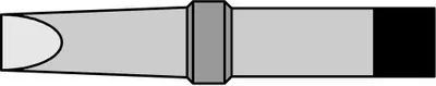 Produktbild von 10 Stück Lötspitze Serie PT, Meißelform, PT D9/4,6 x 0,8 mm, 480 °C, gerade 4PTD9-1
