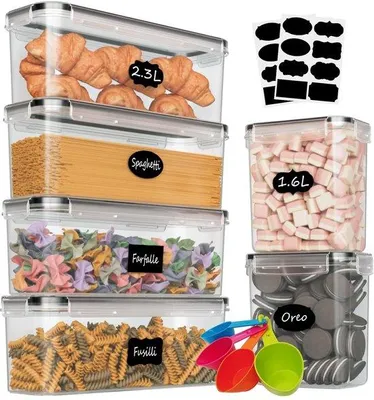 Image de Boîtes alimentaires hermétiques - sans BPA - lot de 6 - plastique durable