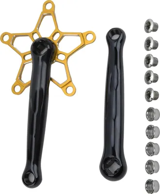 Produktbild von MEIJUN Mountainbike Kurbelgarnitur 170 mm 130 BCD MTB Links Rechts Kurbelarme SetGold