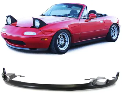 Zdjęcie produktu dla Przedni spojler (spoiler) w kolorze czarnym matowym, pasujący do modelu Mazda MX5 NA, rocznik 1989-1998