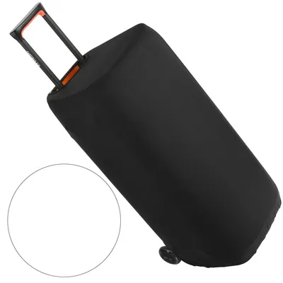 A black protective cover for a portable speaker is shown on a white background.