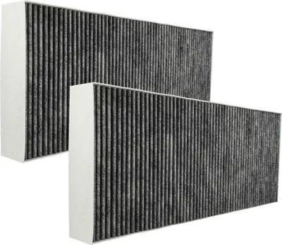 Produktbild von vhbw 2x Aktivkohlefilter kompatibel mit Bosch DFR097T50, DFS097A50, DFS068K50, DFS067E50, DFR097E50, DFS067K51 Dunstabzugshaube - 46 x 19,1 x 5 cm