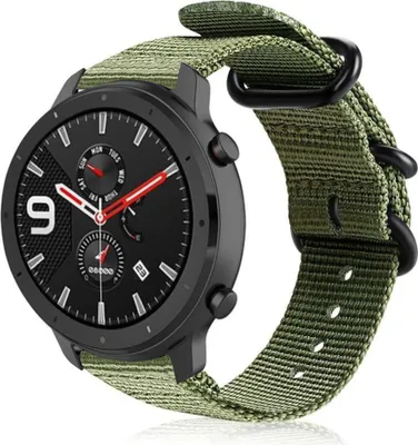 Produktbild von Strap-it Xiaomi Amazfit GTR Nylon Schnallenarmband (Grün)
