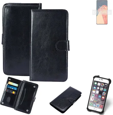 Produktbild von K-S-Trade 360° Hülle kompatibel mit OnePlus 9 schwarz Kunstleder Case BookCase WalletCase Kunstlederederhülle Handyhülle, Rundumschutz Bumper (1x)