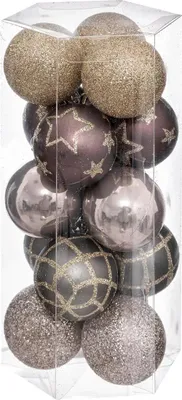 Immagine prodotto di Set di ornamenti natalizi in plastica, Ø 5 cm, 15 pezzi.