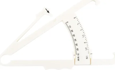 Produktbild von Body Fat Contociper, 0-70 mm Messbereich Weiß tragbar 1pc Doppelmessschemas-Sattelabs für Fitness