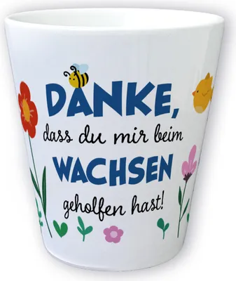 Produktbild von Danke dass du mir beim Wachsen geholfen hast Blumentopf aus Keramik
