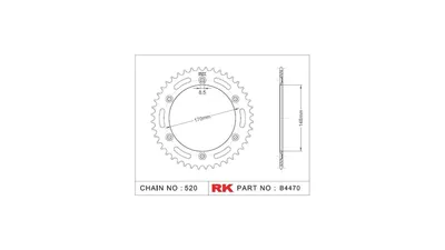 Produktbild von Rk Kettenblatt 520 47z Stahl Silber
