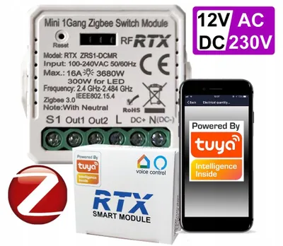 Produktbild von ZigBee TUYA spannungsfreier Relais-Controller + RF 12V/230V Netzteil