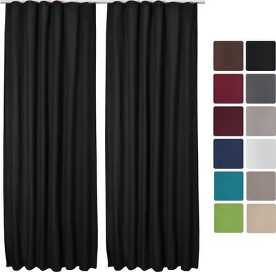 Produktbild von 2er Set Beautissu Kräuselband Vorhang Amelie Luna thermo 140x245cm