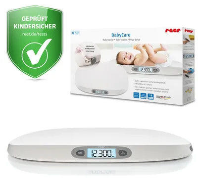 Produktbild von reer BabyCare Babywaage 25kg | Ergonomisch LCD 5g Präzision