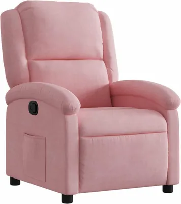 Immagine prodotto di vidaXL Poltrona relax in velluto rosa