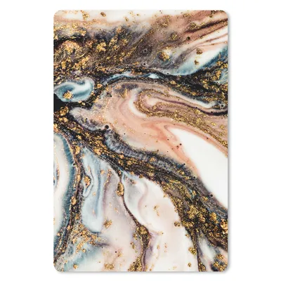 Produktbild von MuchoWow® Mauspad Mousepad Marmoroptik - Gold - Schwarz - Glitzer - Chic 18x27 cm - Mousepads - Maus Mat - Pad - Mausunterlage