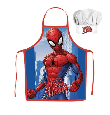 Produktbild von Kochschürze für Jungen mit Mütze – Spiderman/Web Slinger