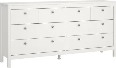 Image de Kovsova - Buffet, 160x38x80h cm Blanc, 8 Tiroirs