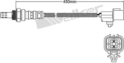 Produktbild von VEGAZ Lambdasonde für HYUNDAI SANTA FÉ I (SM) Fingersonde Beheizt 450mm ULS-444