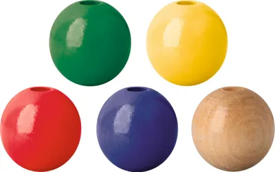 Imagen del producto de KNORR prandell 216011295: Cuentas de madera, multicolores, 30 unidades