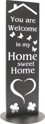 Produktbild von Gartenschild „Home sweet Home“ Gartendeko Dekoration Willkommensschild Säule 1 Meter hoch DB703