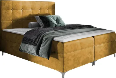 Produktbild von MIRJAN24 Boxspringbett Snake, Doppelbett mit zwei Bettkästen für die Bettwäsche, Ehebett mit Topper und Kopfteil (Fresh 37, Größe: 160x200 cm)