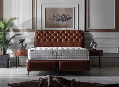 Produktbild von Craft Bett Set, Liegefläche:90x200, Produkt:Bett Set (mit Matratze), Farbe:Braun