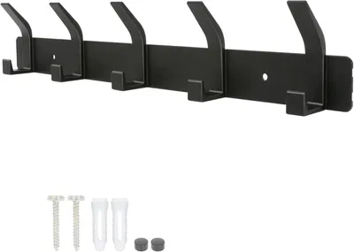 Imagen del producto de Perchero de pared, aluminio, 5 ganchos, color , para pasillos y dormitorios