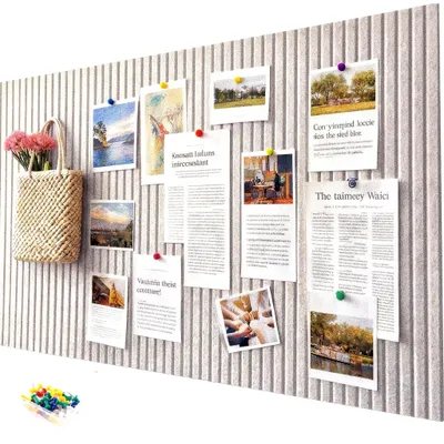 Image de Omgoods - Grand tableau d'affichage pliable en feutre, 120 x 90 cm, couleur camel
