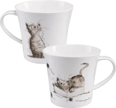 Produktbild von Goebel Coffee-/Tea Mug Peter Schnellhardt Spielstunde, Fine Bone China, schwarz-weiß, 350 ml, 26500151