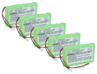 Produktbild von vhbw 5x Akku Ersatz für Visonic LTT-AA1300LSDX6B für Alarmanlage, Alarmsystem (1500 mAh, 7,2 V, NiMH)