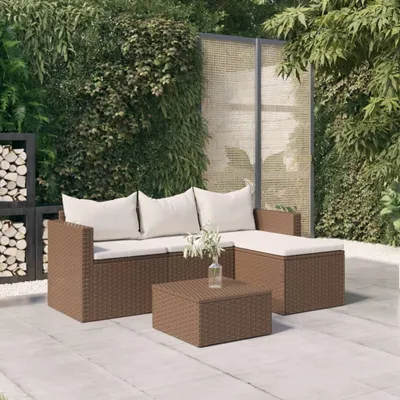 Immagine prodotto di The Living Store Set da giardino in Poly Rattan marrone