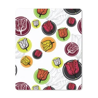 Produktbild von MuchoWow® Mauspad Mousepad Tulpe - Blumen - Muster 19x23 cm - Mousepads - Maus Mat - Pad - Mausunterlage - Mauspads - Spielen