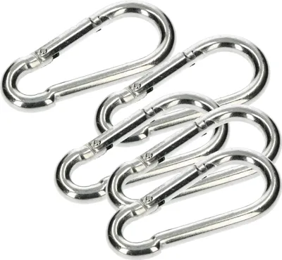 Immagine prodotto di KOTARBAU® Set di 5 moschettoni da vigili del fuoco per corde 90x9mm Moschettone da vigili del fuoco robusto per catene